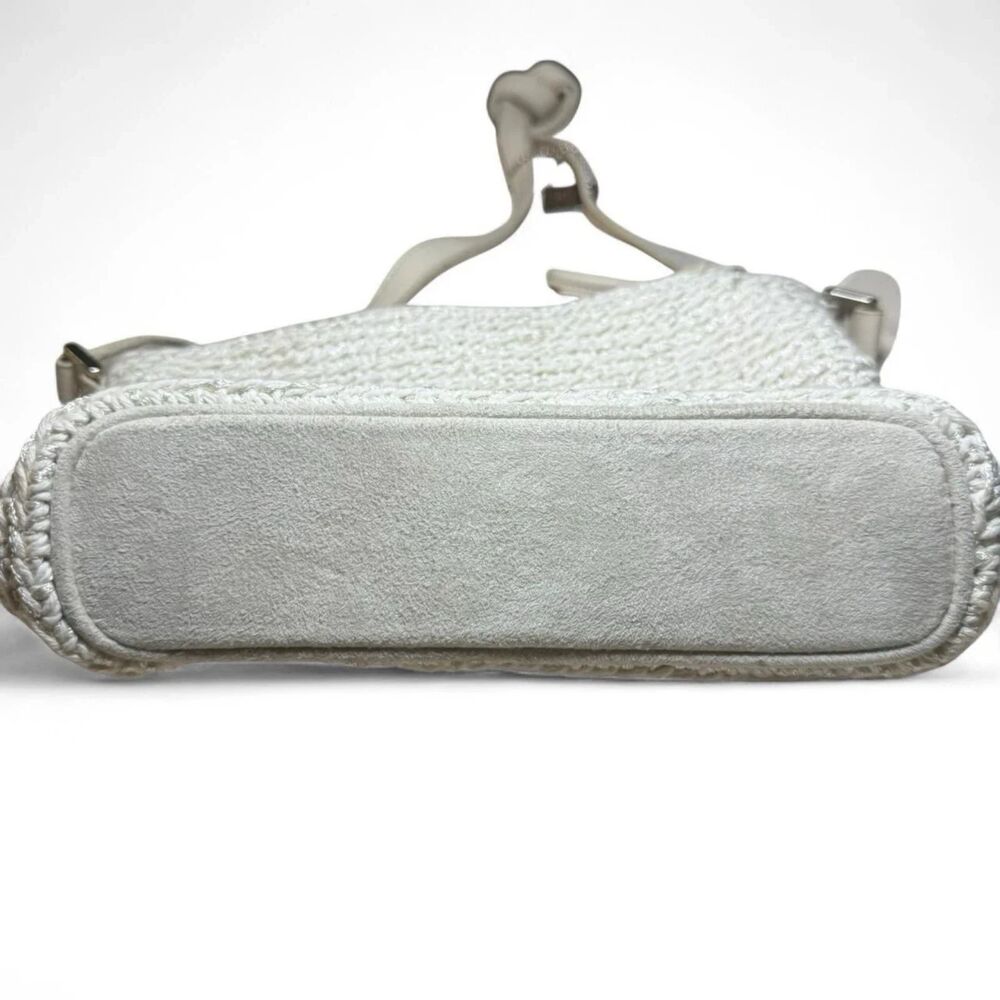 NWT Liz Claiborne Ivory Shoulder Bag Classic Style Summer Bridal See Condition - Picture 4 of 8